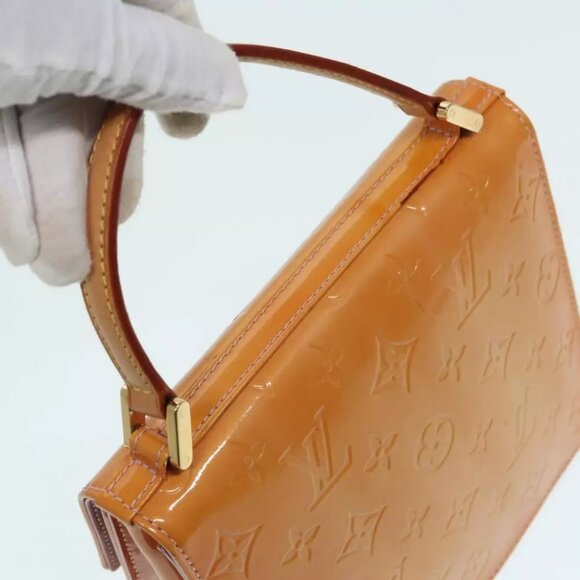 LOUIS VUITTON Vernis Spring Street Hand Bag Marshmallow Pink M91033 Auth - Picture 9 of 16